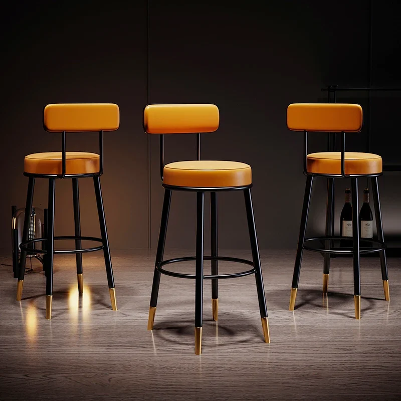 Nordic Bar Chairs Bar Stools Minimalist Modern Household High Stools Bar Chairs Backrest High Chair Dining Stools