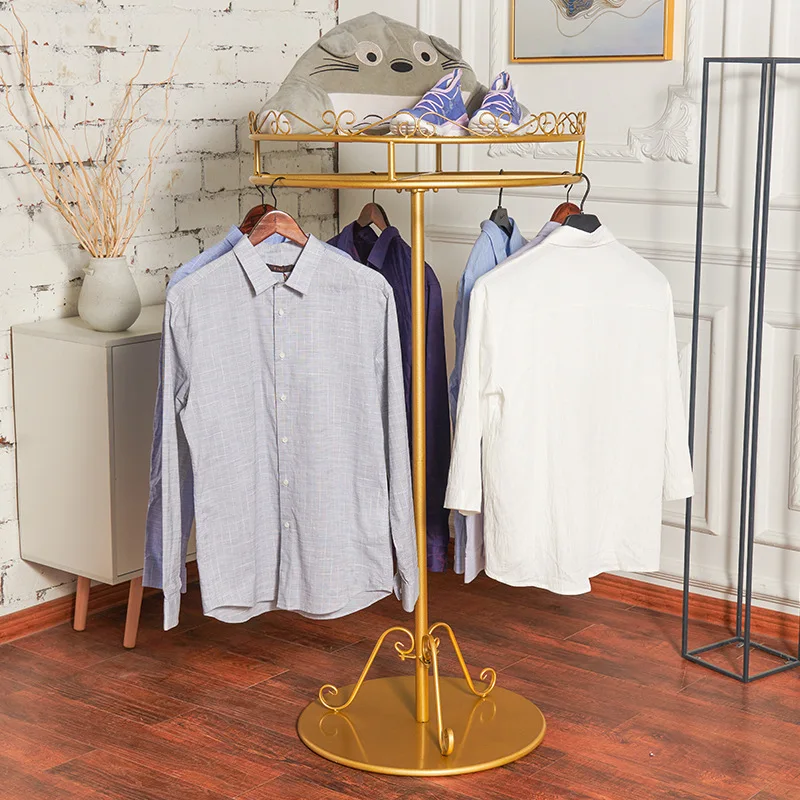 Clothing display rack Round floor rotating store display with board swimsuit Nakajima rack