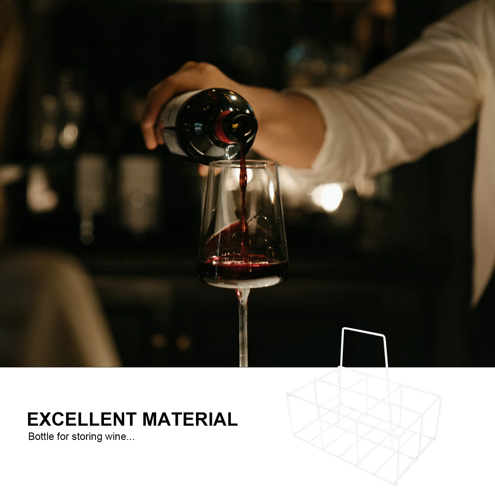 

Sturdy Iron Bottle Storage Rack for Milk and Beer Portable Carrying Holder with Smooth Surface Home Bar Organizer