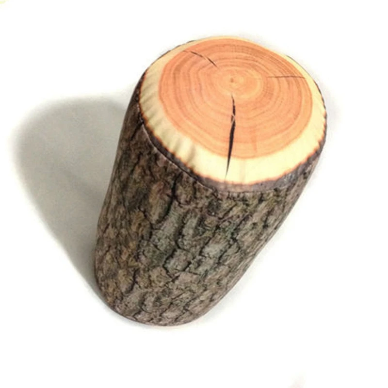 , Comfortable Log , Interesting and Cute Tree Trunk , Simulation Cushion Decorations-A07G