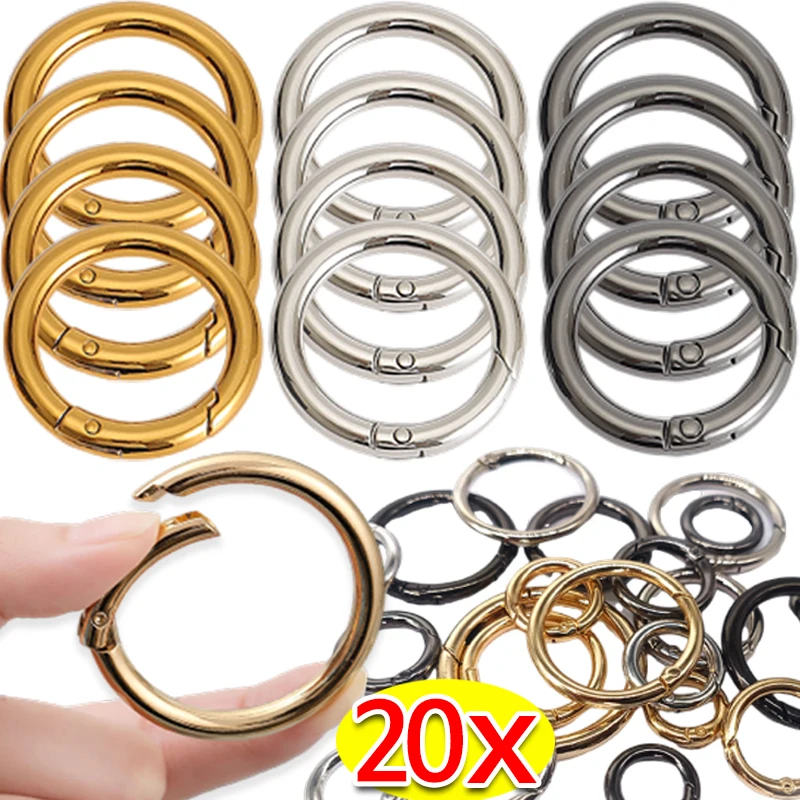 

10-20Pcs 20/25/26/33MM Metal Spring Buckles Carabiner Hooks Handbag Clasp Stainless Steel Keyring Snap Gate O Ring Camping Clasp