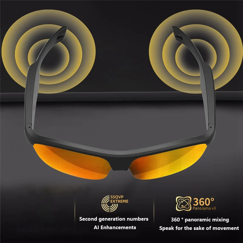B63b-smart bluetooth óculos assistente de chamada de voz ouvir música óculos esportes inteligentes polarizados óculos de sol