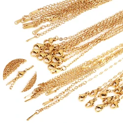 10pcs/Lot 316L Stainless Steel Necklaces Link Chains Necklace Choker Necklace for Women Choker For Jewelry Making Wholesale