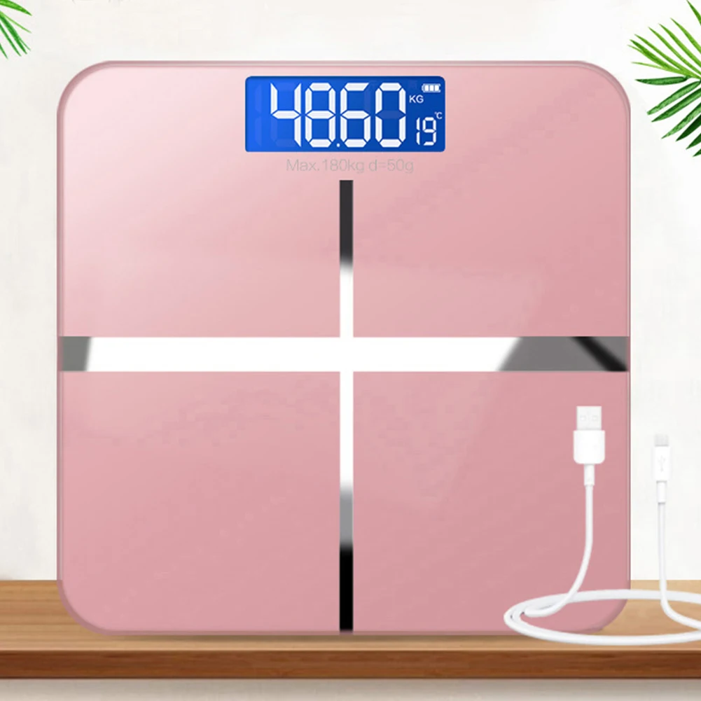 Digital Human Scale USB Charging Body Scale Battery-powered Precision Tool for Home Office Supplies Room Temperature Measurement