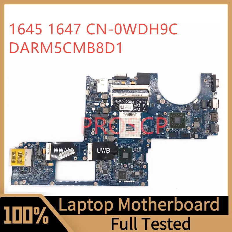 

Mainboard CN-0WDH9C 0WDH9C WDH9C For DELL Inspiron 1645 1647 laptop Motherboard With DARM5CMB8D1 REV:D PM55 100% Fully Tested OK