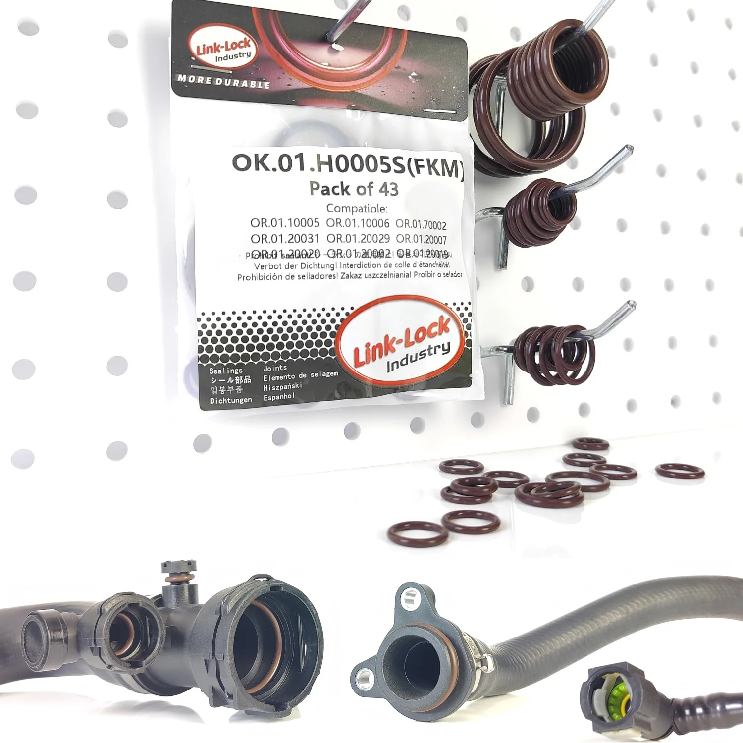 

43 шт. FKM Viton OK.01.H0005S комплект уплотнительных колец для охлаждающей жидкости двигателя/водяного шланга 11427558936 11427563453 17211742636 для BMW N54 E90 E91