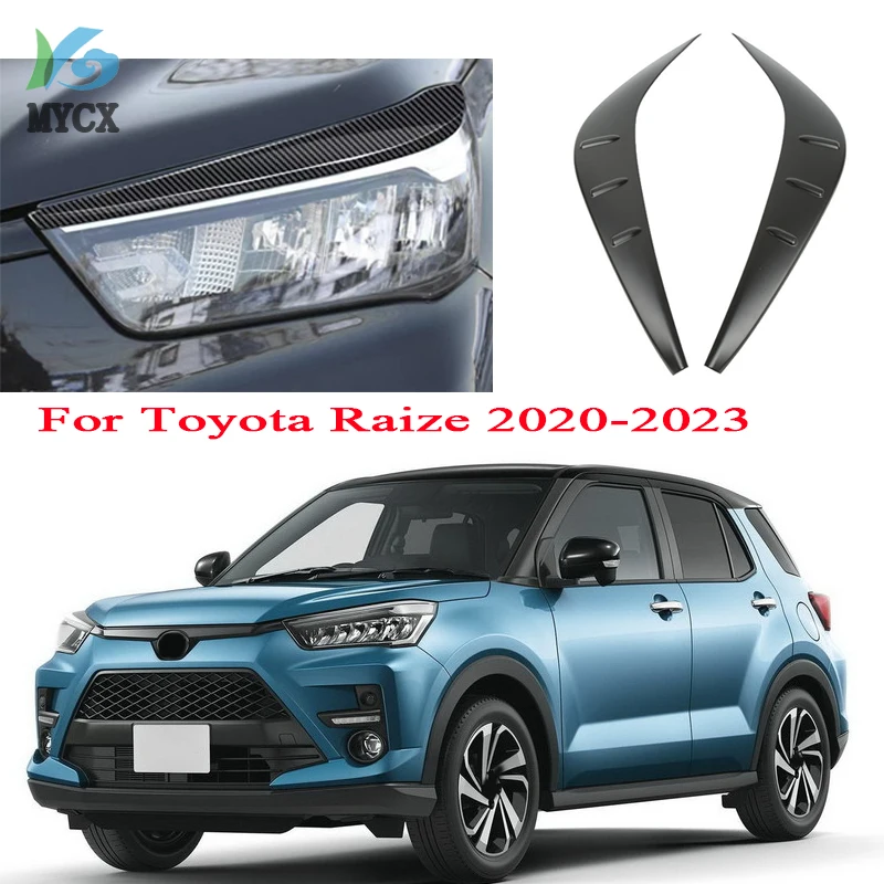 For Toyota Raize A200 2020-2023 ABS front Rear Light Cover Headlight Eyebrow Cover Taillight Lamp Frame Exterior Accessories