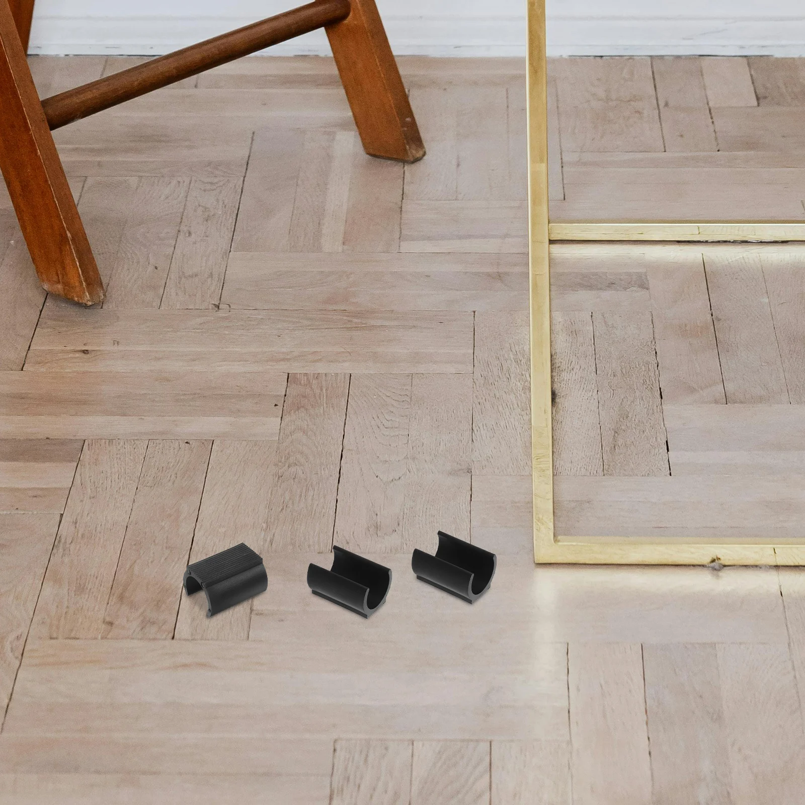 Coussinets de pieds ouverts en plastique en forme de U, 8 pièces, curseurs de chaise en caoutchouc souple, protecteurs de meubles, sols de carrelage, couvre-pieds de tabouret antidérapants