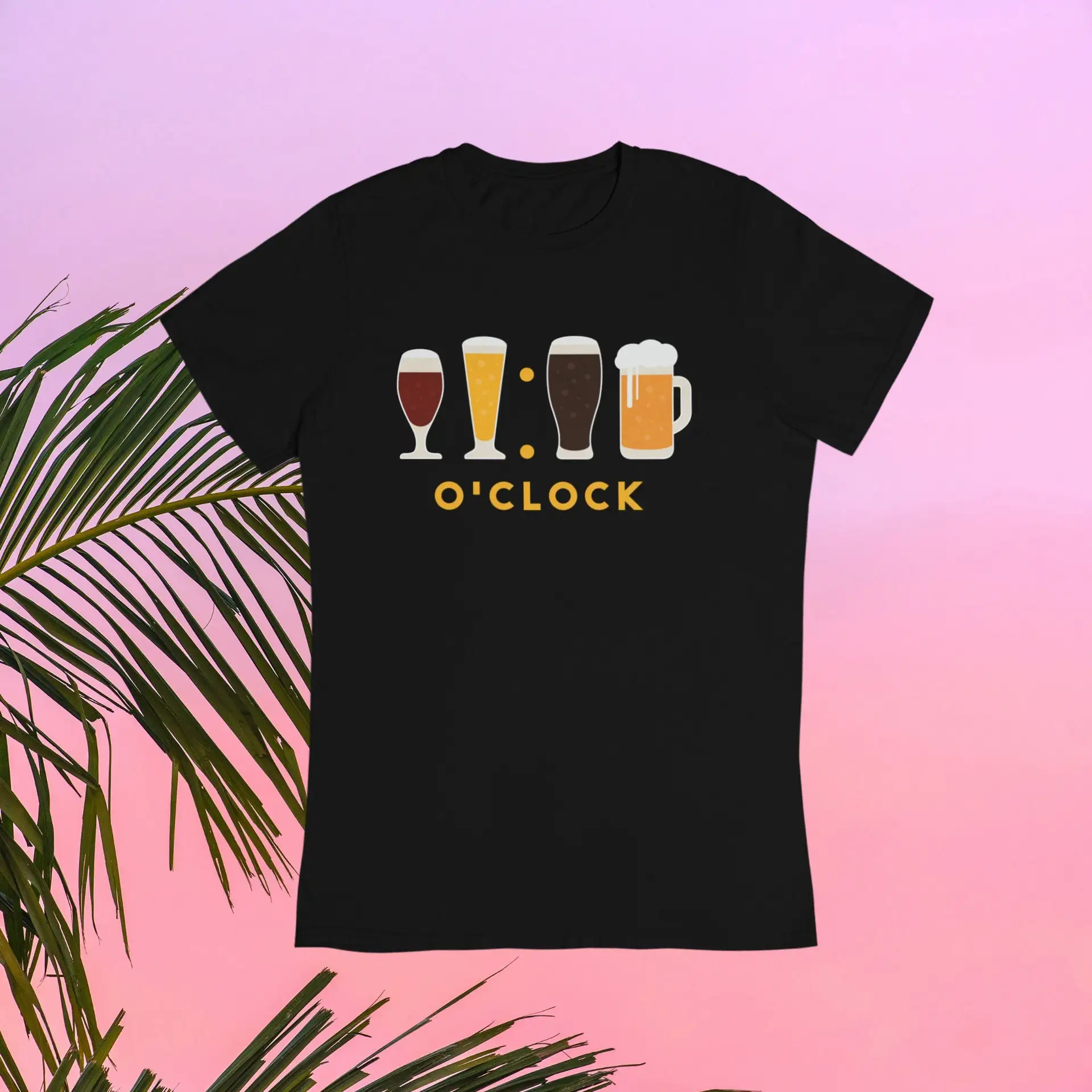 Birthday For Dad Funny Beer Time T Shirt Lover O'Clock Father'S Day