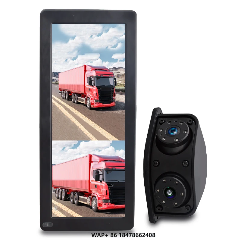 

12.3 Inch Rearview Mirror DC12V-36V Dual Cameras 150 +90 Degree Safety System for BUS Blind Area Detection System