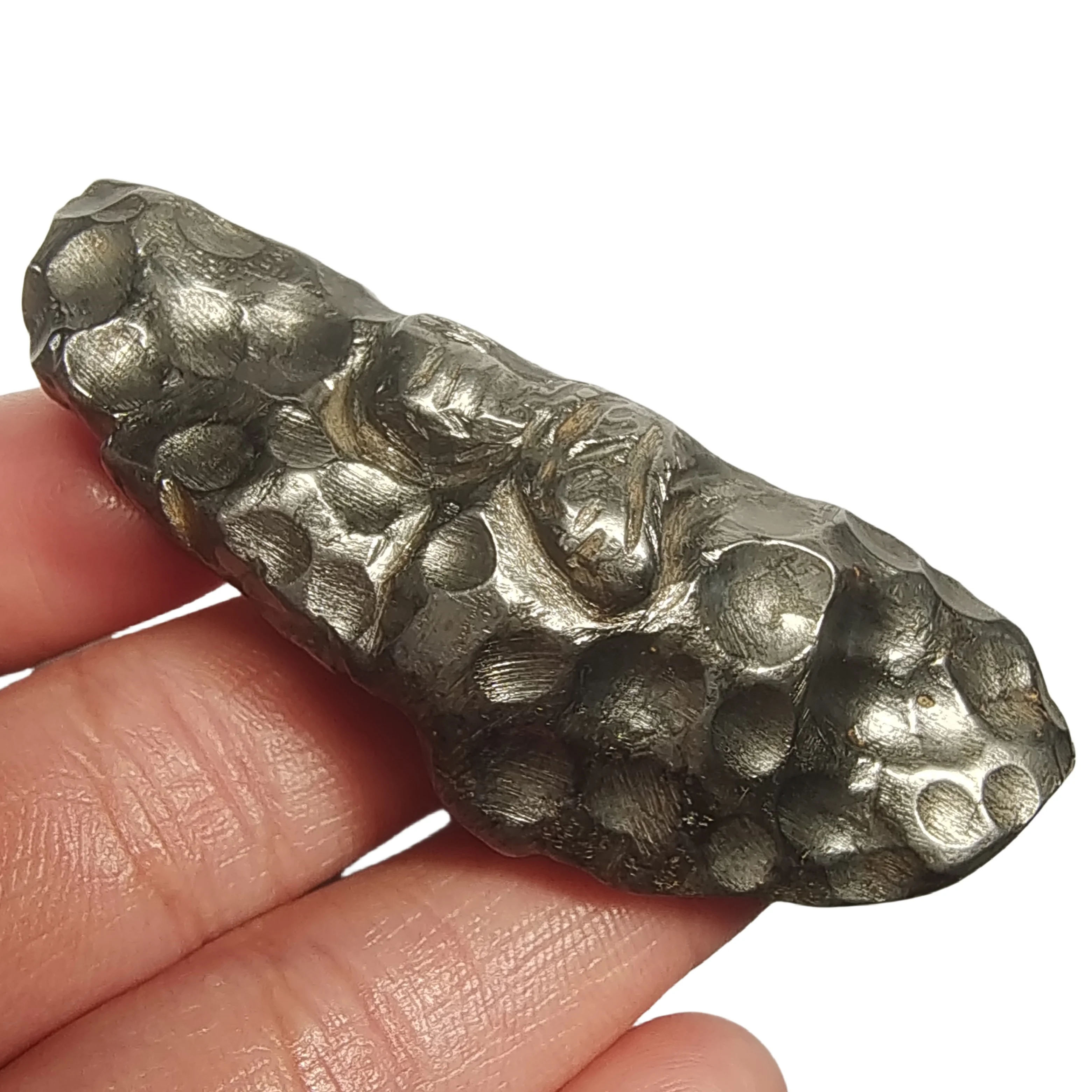 110.9g Muonionalusta Natural iron meteorite specimen section Iron meteorite materials Meteorite Specimen Collection -QC637
