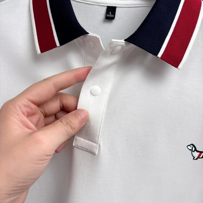 Designer Original Sommer Herren Kurzarm-POLO-Shirt Gestreifter Kragen Knopfleiste Hochwertige Stickerei Mode Lässige Herrenbekleidung – Detail 10