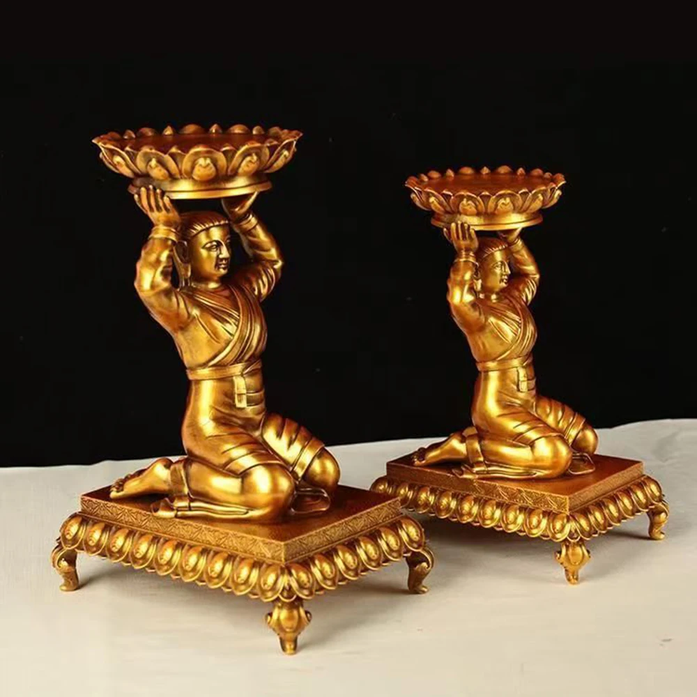 Buddha offering lotus base, Butter lamp base, Buddha Lamp Candle Holder, Home Decor for Buddha offering ornaments Resin crafts