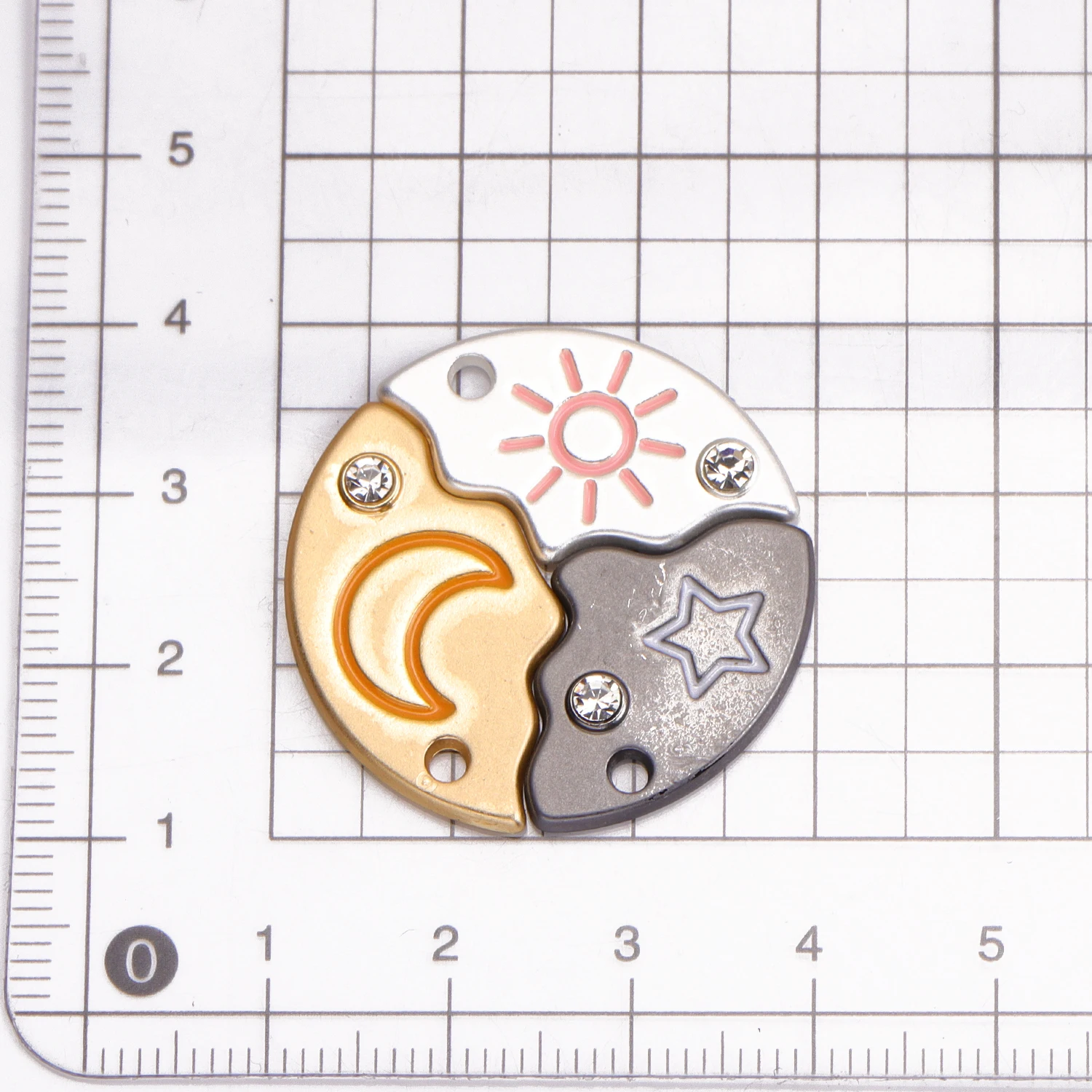 2 مجموعة الشمس القمر ستار أفضل صديق قلادة جولة الربط سبيكة سحر Diy بها بنفسك الأصدقاء الجيدين ، زوجين قلادة المفاتيح الملحقات #3