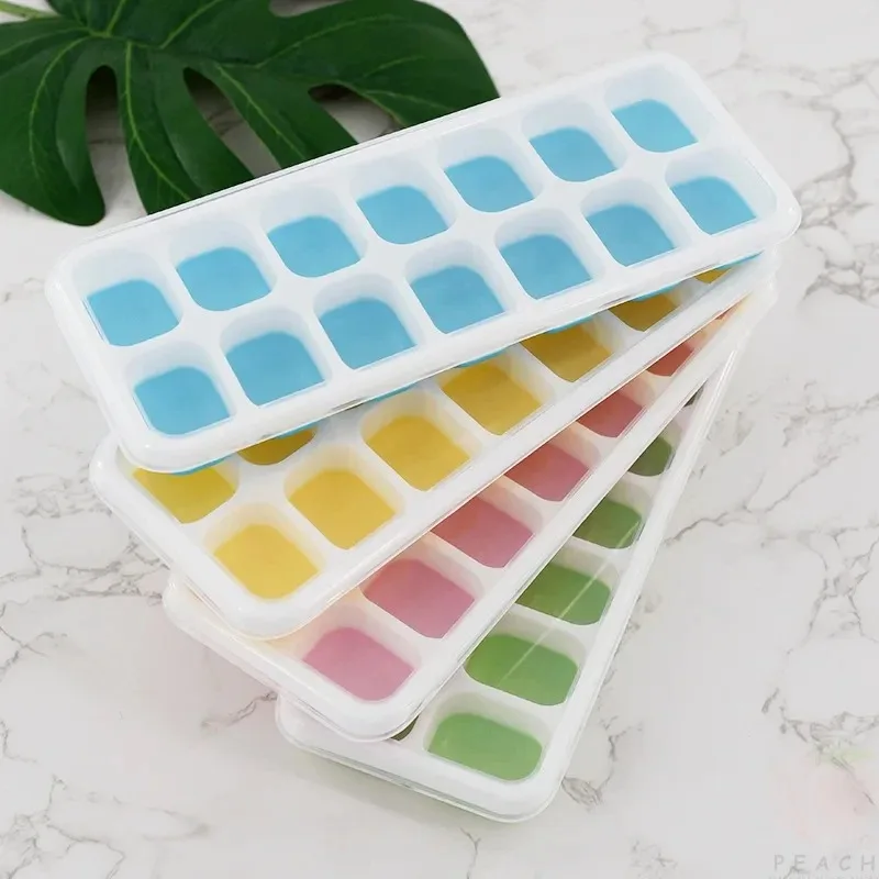 14 Grid Ice Cube Tray Silicone Mold Square Ice Cube Tray Mold Ice Cube Maker Non-toxic Durable Bar Pub Wine Ice Blocks Maker.