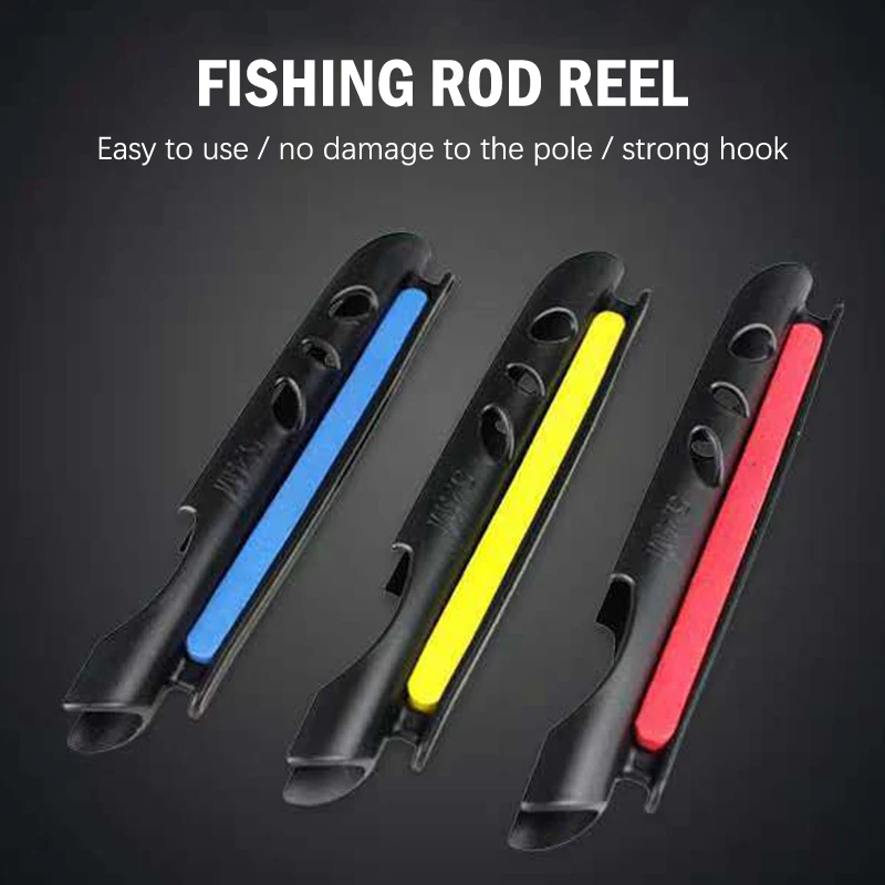 Random Fishing Coiling Plate Clip On Rod Fishing Line Holder Line Winding Plate Winding Board Bite Holder Rod Bobbin Tackle