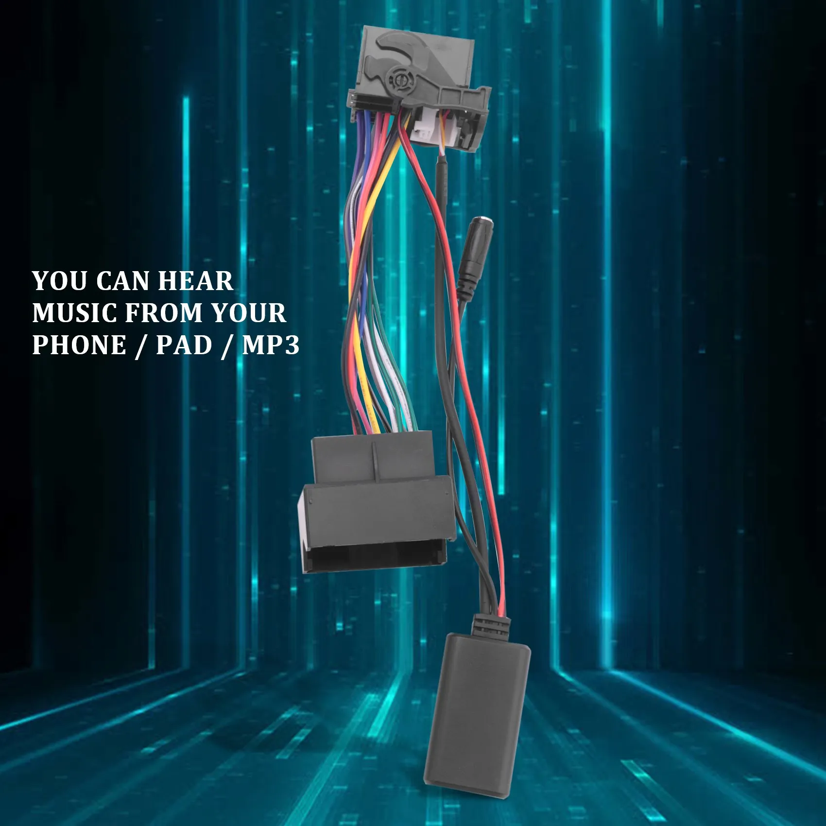 Mikrofon kabel Aux 5.0 Bluetooth mobil adaptor panggilan gratis ponsel untuk Peugeot Citroen C2 C5 RD4