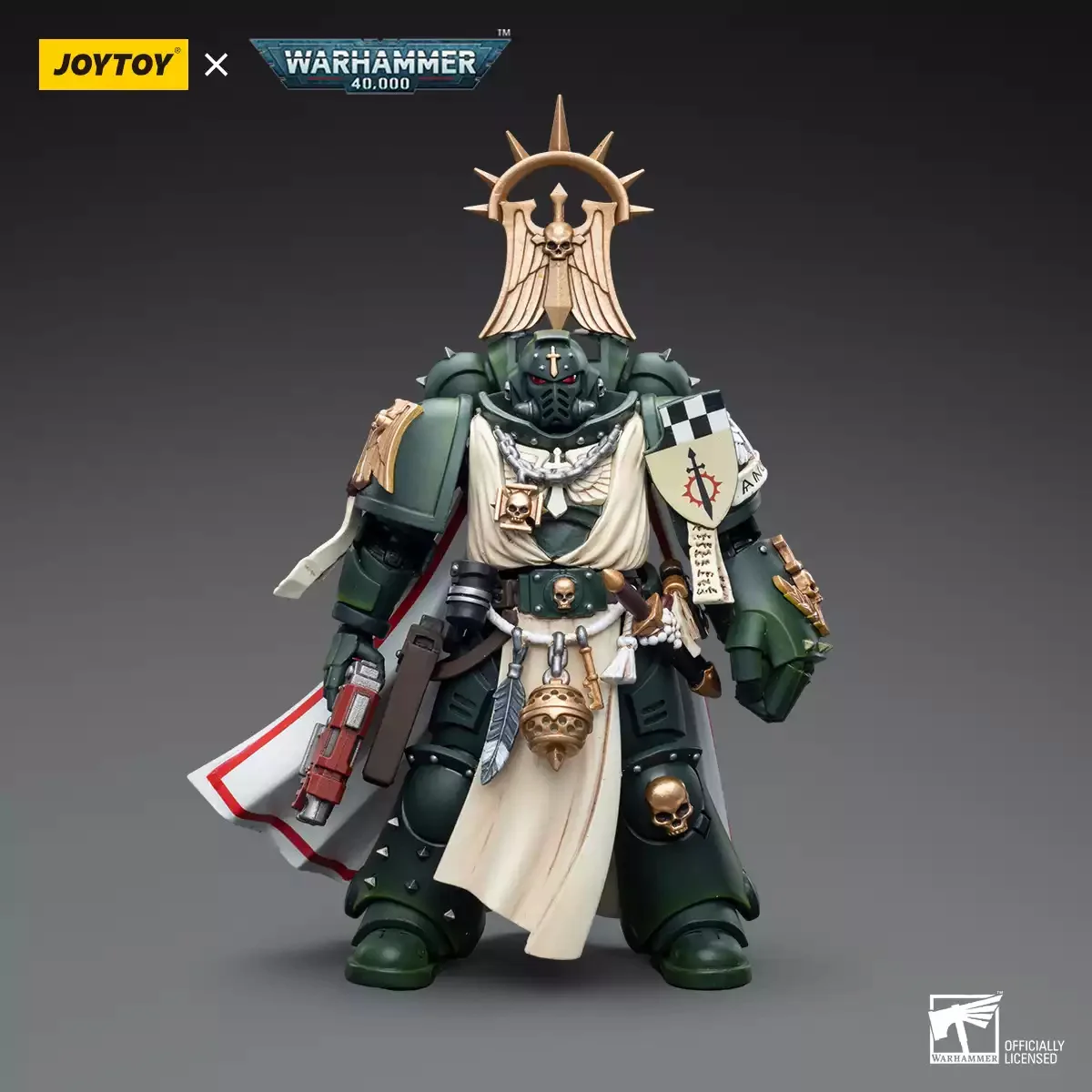 

2025 Q3 JOYTOY Warhammer 40K 1/18 Dark Angels Master with Power Fist 12.4cm Action Figure Model Toys For Collection Gift