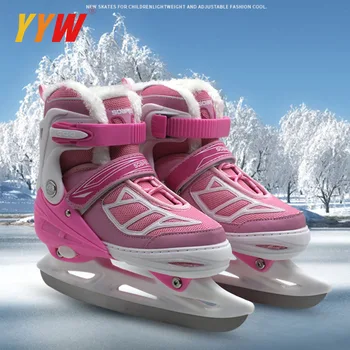 Łyżwy na lód buty regulowane łyżwy hokejowe termiczne zagęścić ciepłe trampki do łyżwiarstwa szybkiego dla początkujących studentów kobiety mężczyźni