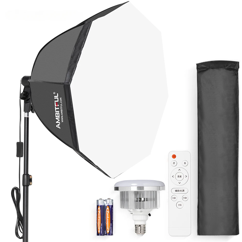 

Ambitufl AL-50 LED Video Light With Tripod Stand And Softbox Photo Studio Kit For Tiktok Photo Live Streaming Vlogging Kit