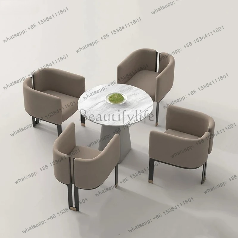 negotiation table and chair combination hotel clubhouse lounge area one table and four chairs negotiation reception chair