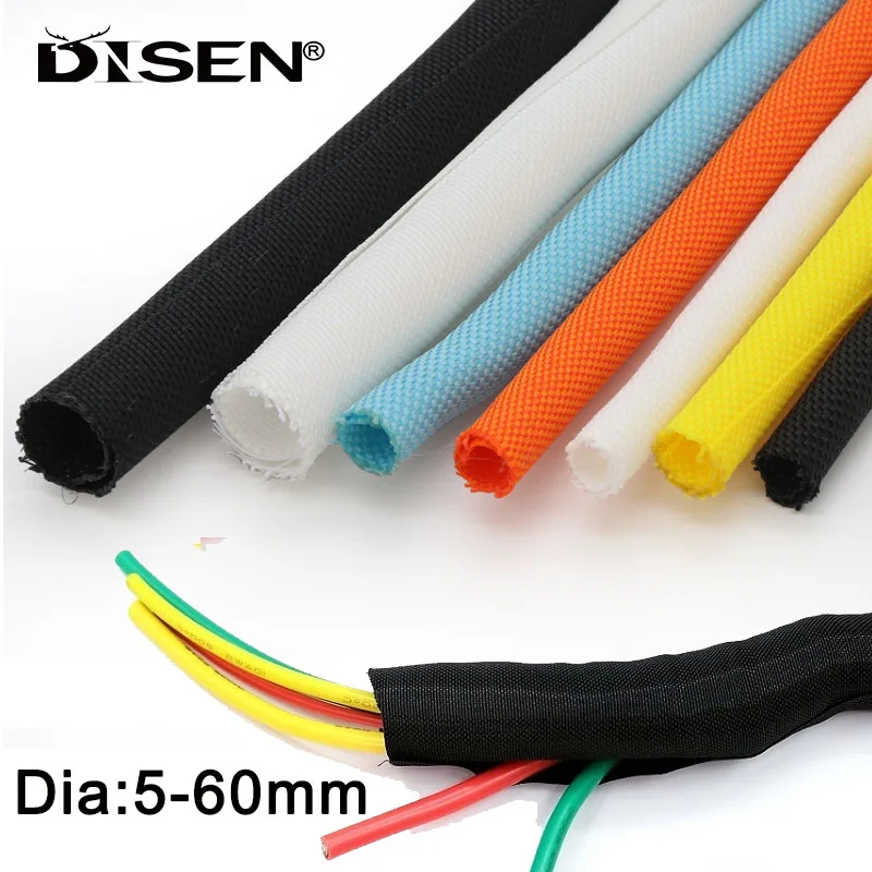 

1M Self Closing PET Expandable Braided Sleeve Self-Closed Flexible Insulated Hose Pipe Wire Wrap Protect Cable Sock Tube