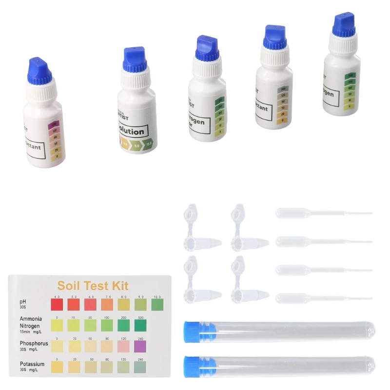 Soil Test Solution, Testing Different Soils, Quick Measurement of Ammonia Nitrogen Phosphorus Potassium