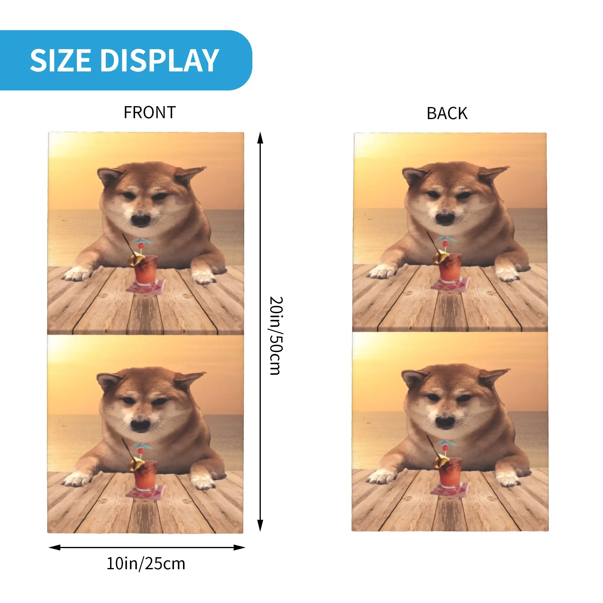 مخصص Cheems في عطلة باندانا الرقبة الجراب يندبروف الوجه وشاح غطاء النساء الرجال شيبا Inu دوجي أغطية الرأس أنبوب بالاكلافا