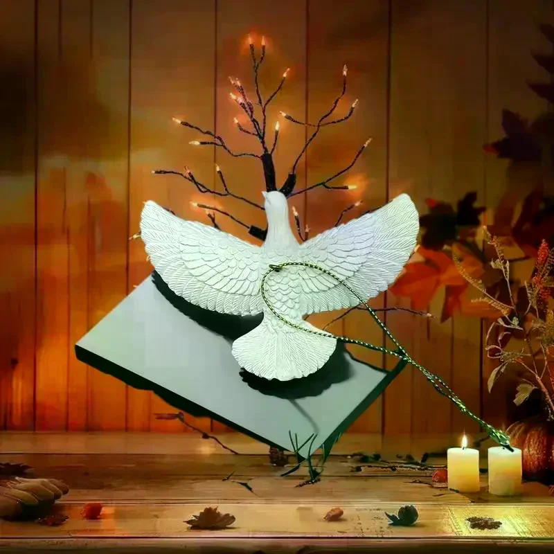1pc Friendship Doves Resin Christmas Ornament Doves Christmas Tree Ornament Best Gift