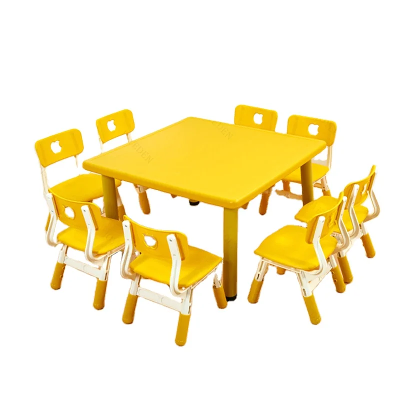 Long-Lasting Modern Ergonomic Plastic Desk Table Set For Kindergarten Daycare Preschool Outdoor Use