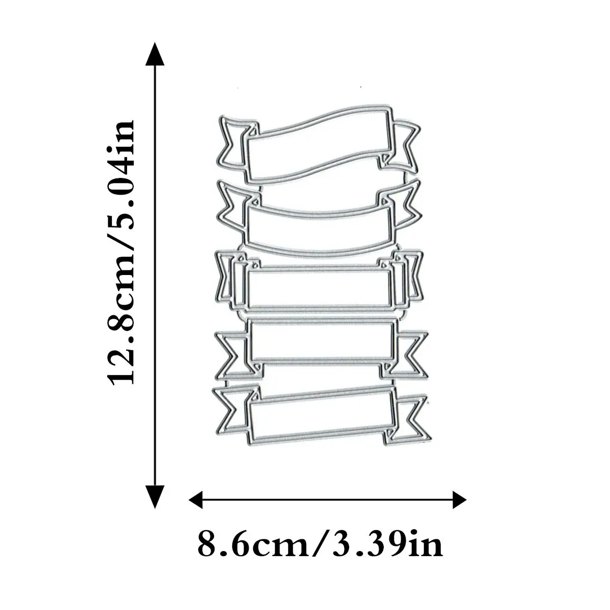 Flag Tag Bookmark Metal Cutting Dies Scrapbooking Album Embossing Decorative DIY Handcrafts Templates Mold Die Cut