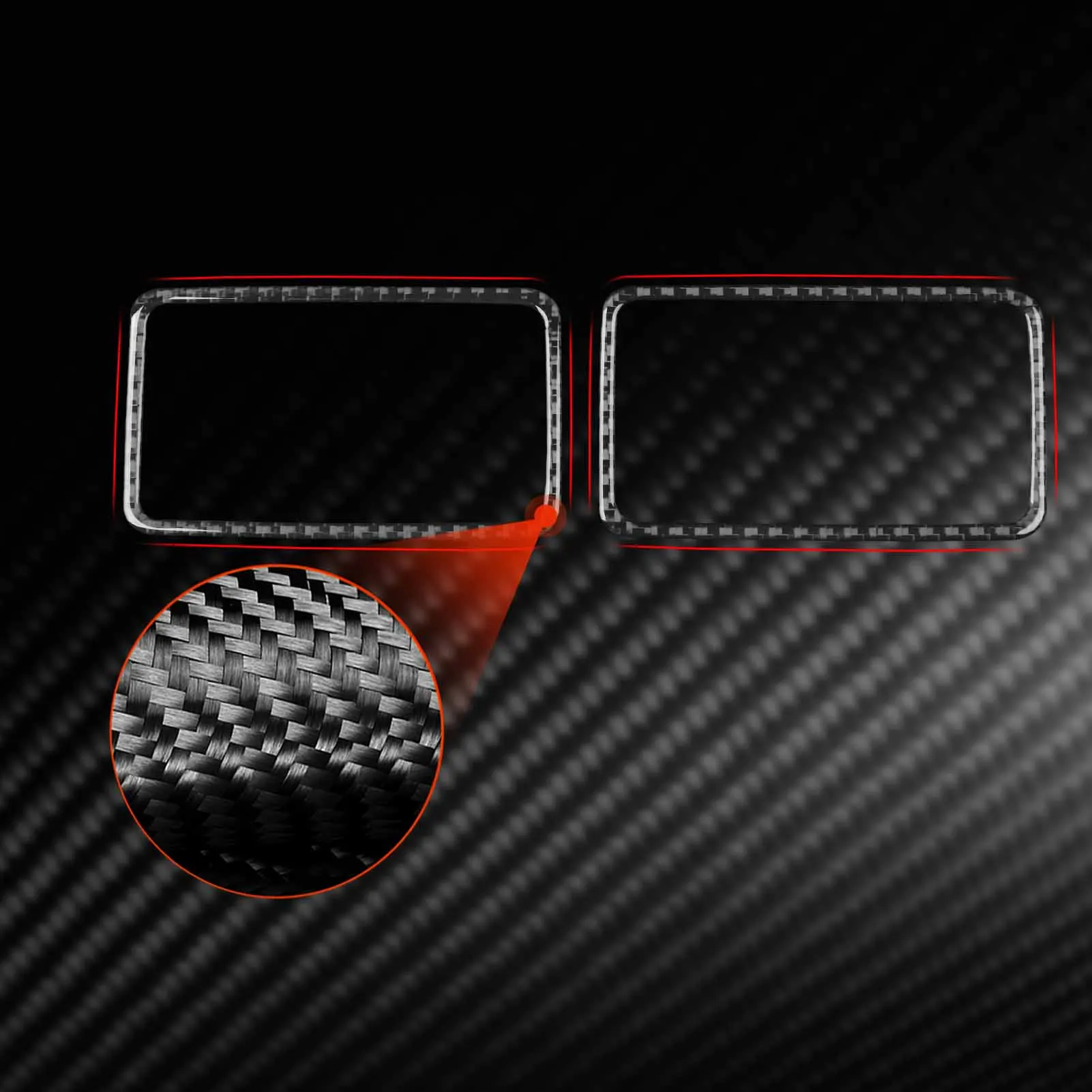 Real Soft Carbon Fiber For Toyota Camry 2024 2025 2026 XV80 Car Interior Accessories Sun Visor Vanity Mirror Frame Cover Sticker 3