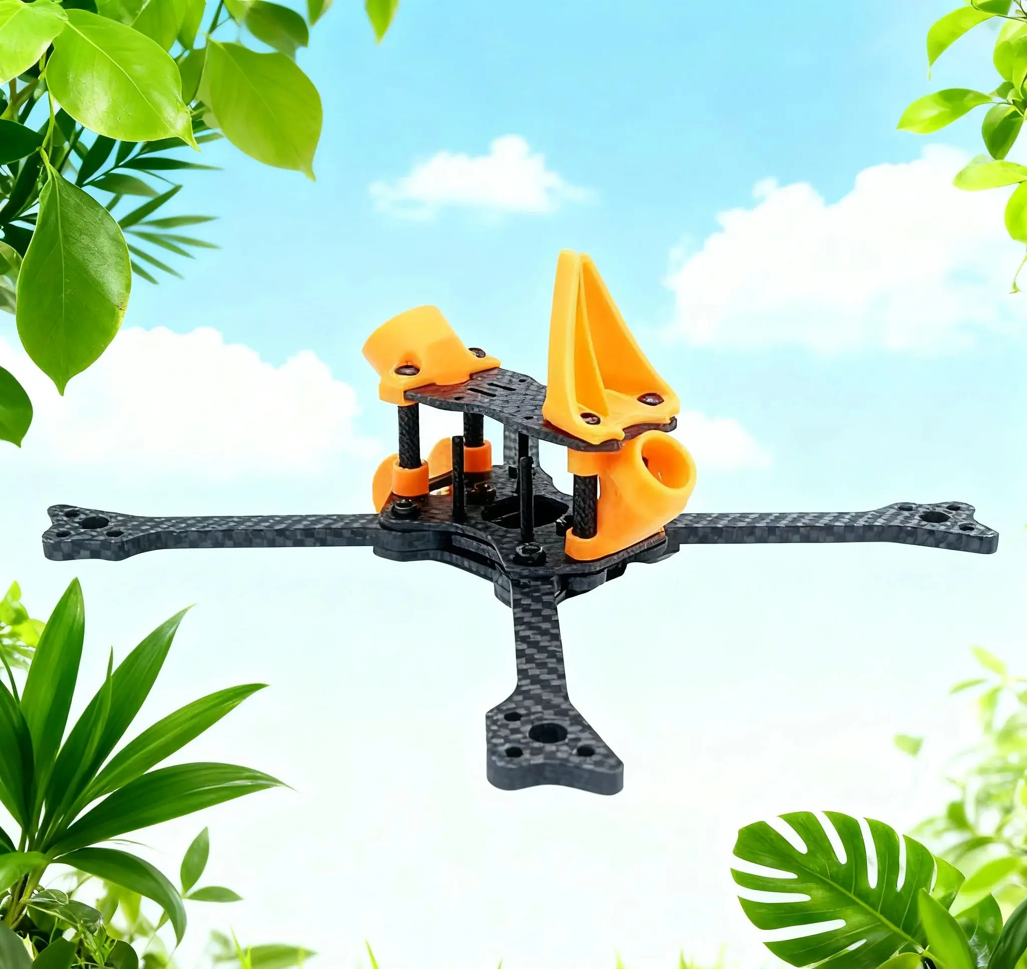 533 PRO 5inch FPV Frame Kit 190mm X-Type Split 5mm Arms for CADDX Vista Polar Nebula Pro RunCam Link Drone view 2