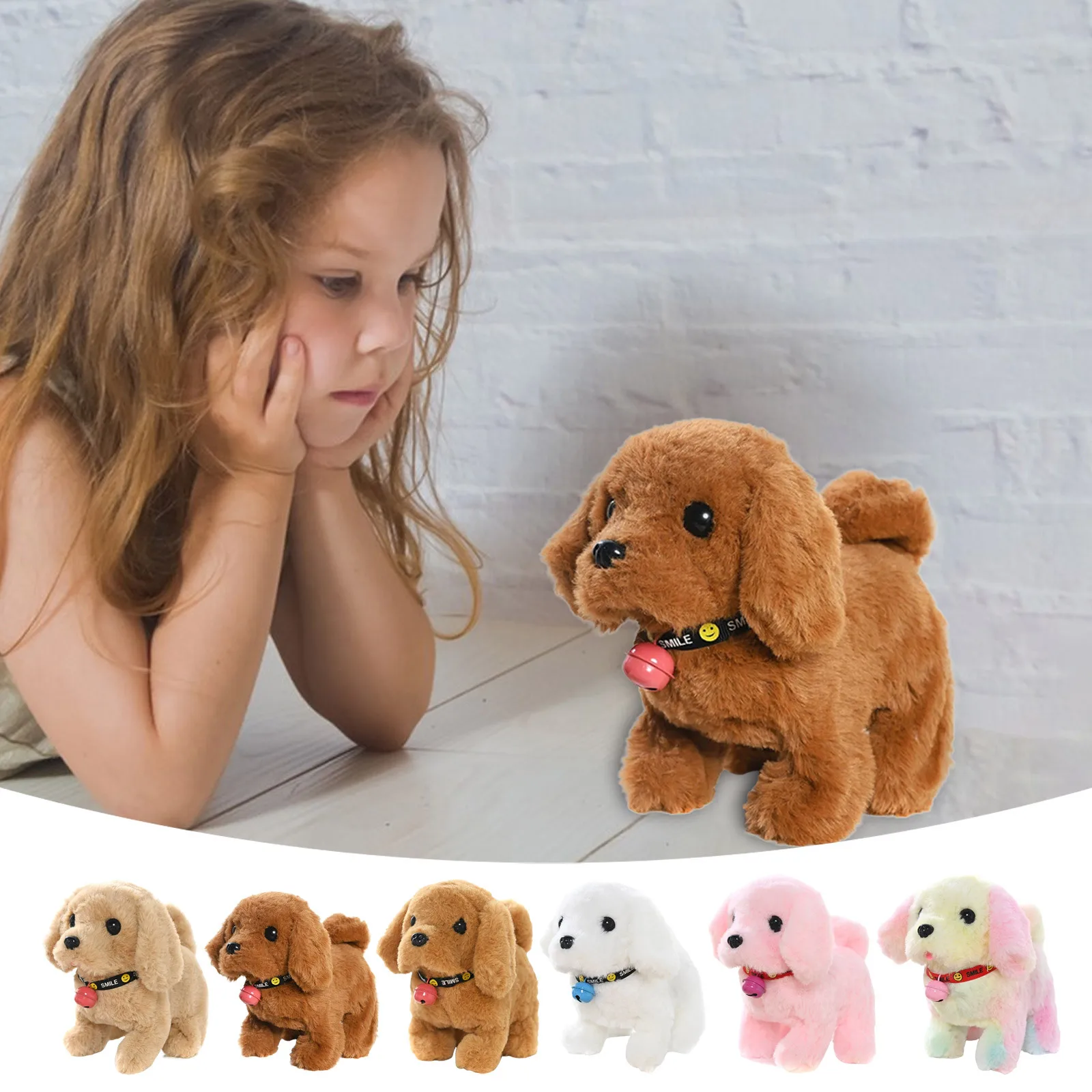 طفل ناعم مع الموسيقى h الإلكترونية التفاعلية جرو المشي نباح الذيل يهز تمتد رفيق الحيوان مناسبة ل