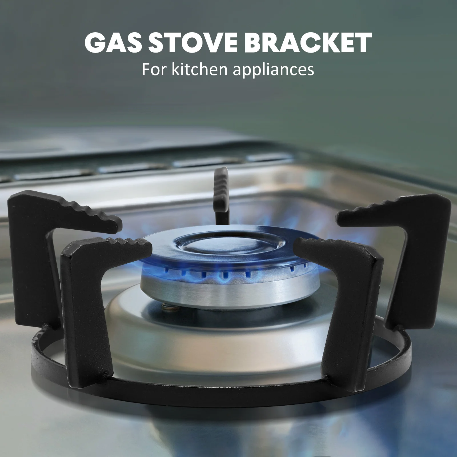 

Cast Iron Gas Stove Rack Thickened Anti-Slip Pot Support For Even Heating Stove Cookware Holder Kitchen Accessories