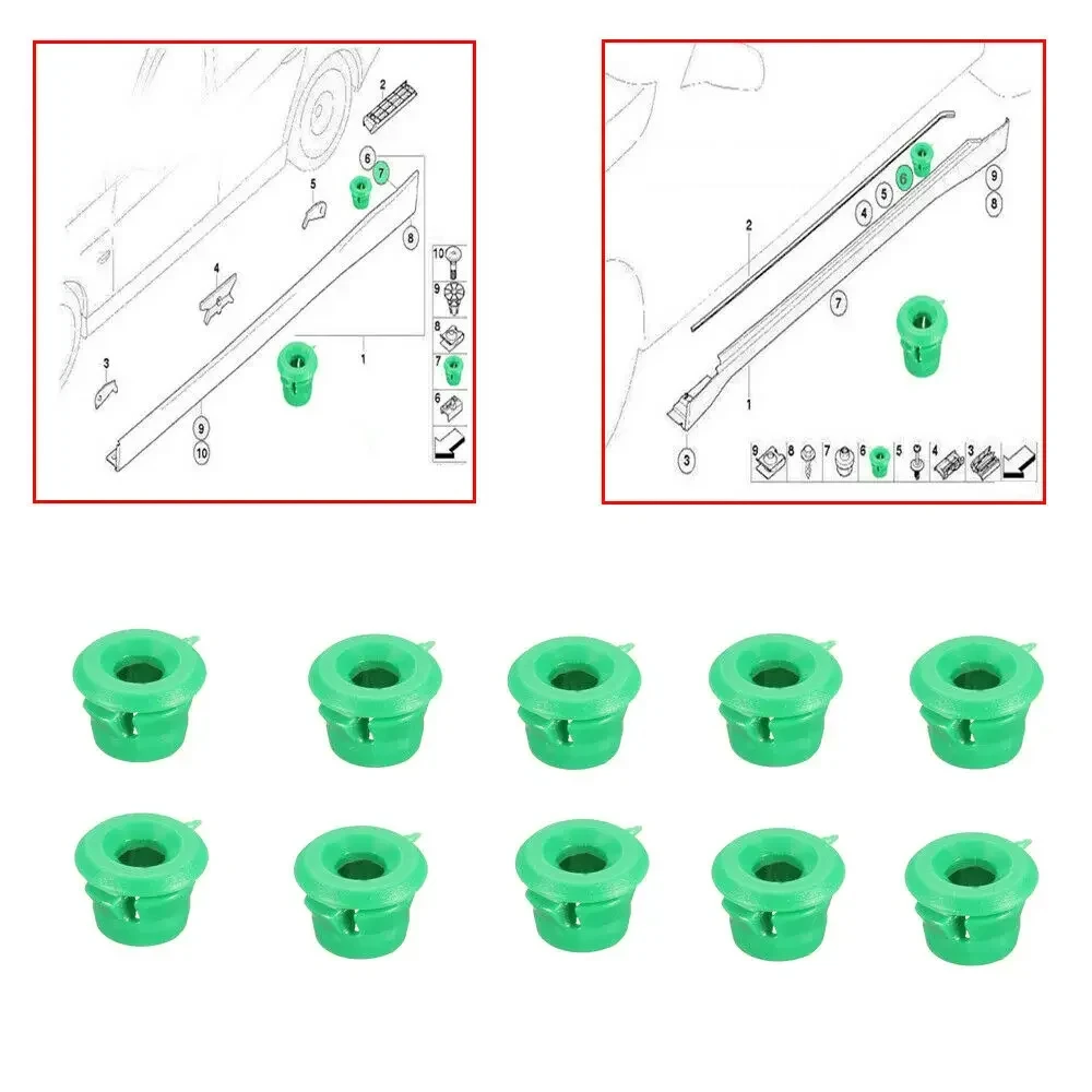 20pc For Bmw 3 Series E36 E46 E90 E91 51718184574 51711932996 Side Sill Skirt Trim Moulding Clips Auto Accessories Fastener clip view 4