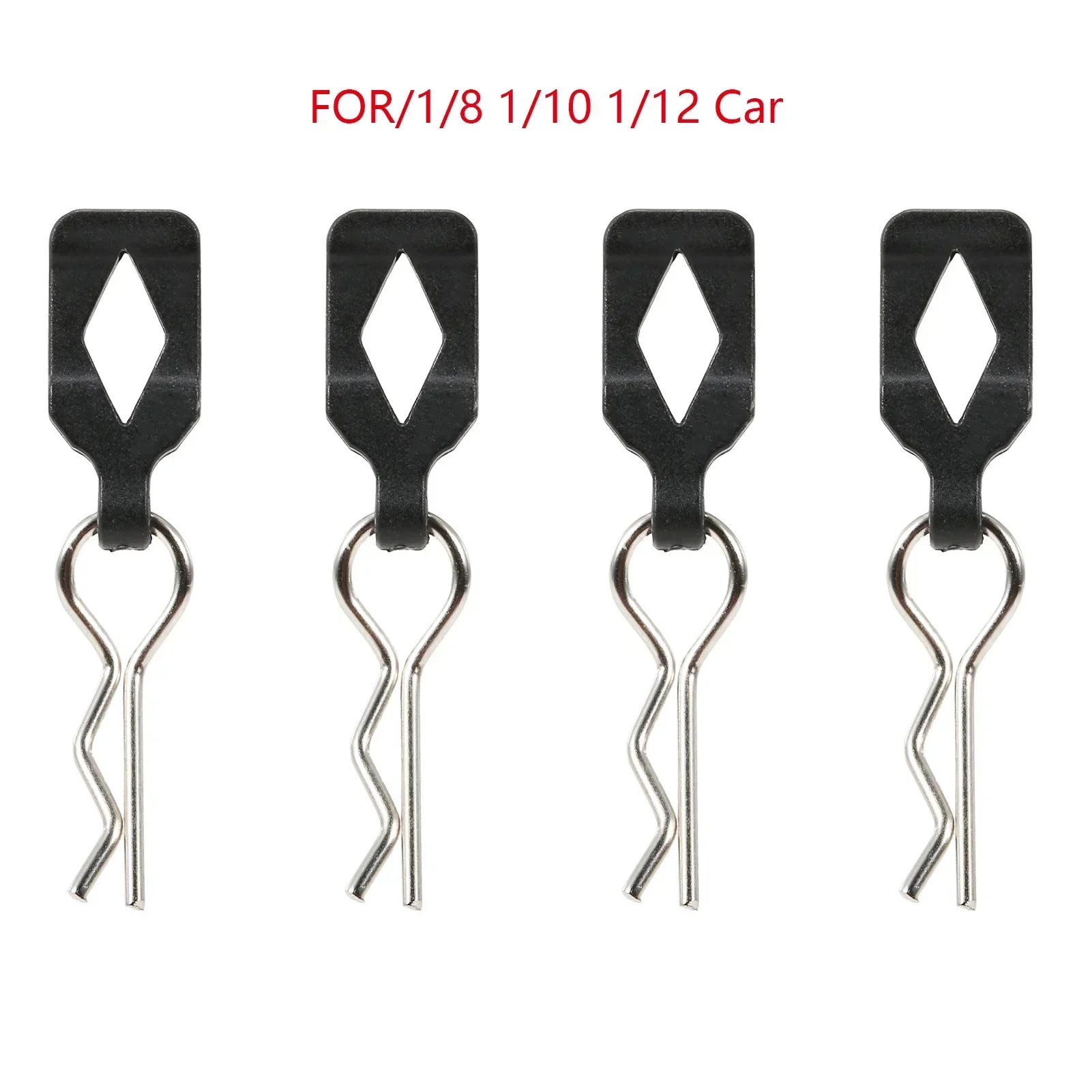 4pcs Body Shell Clip Pin with Fixing Bracket Aluminum Mount Set for 1/8 1/10 1/12 RC Model Car Toys Spare Parts Accessories