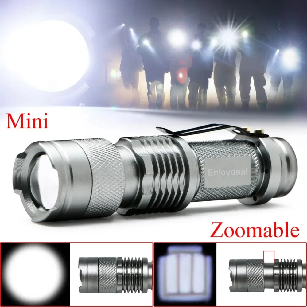 Torcia a LED 2000LM Ultra Bright Mini penlight Zoomable Torch Focus Pocket LED torcia impermeabile per l'escursionismo in campeggio