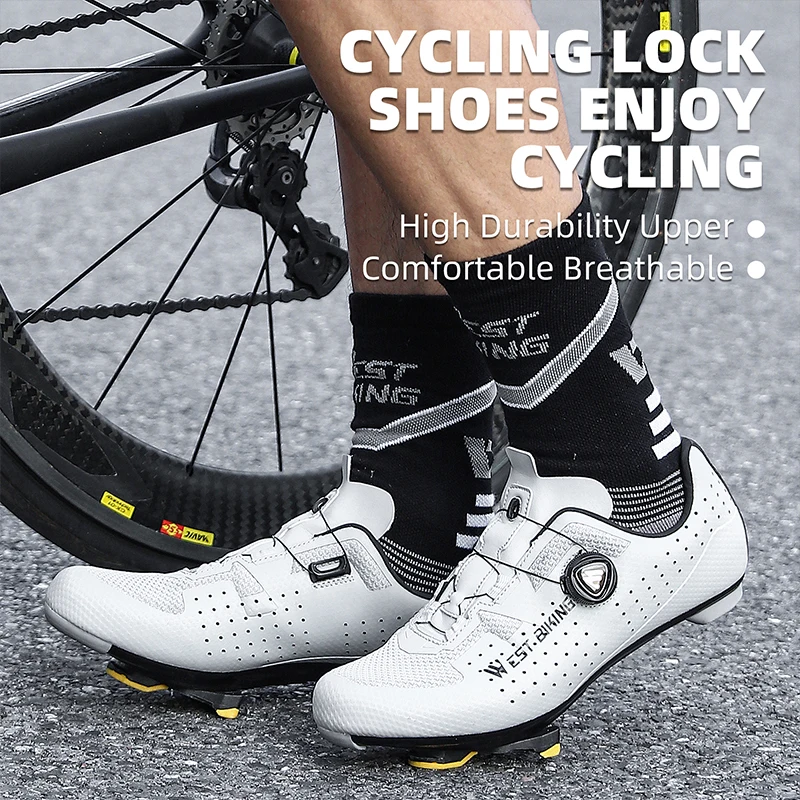 WEST BIKING Cycling Lock Shoes Professional Men Women Cycling Shoes Ultralight MTB Road Bike Shoes Outdoor Sports Golf Shoes