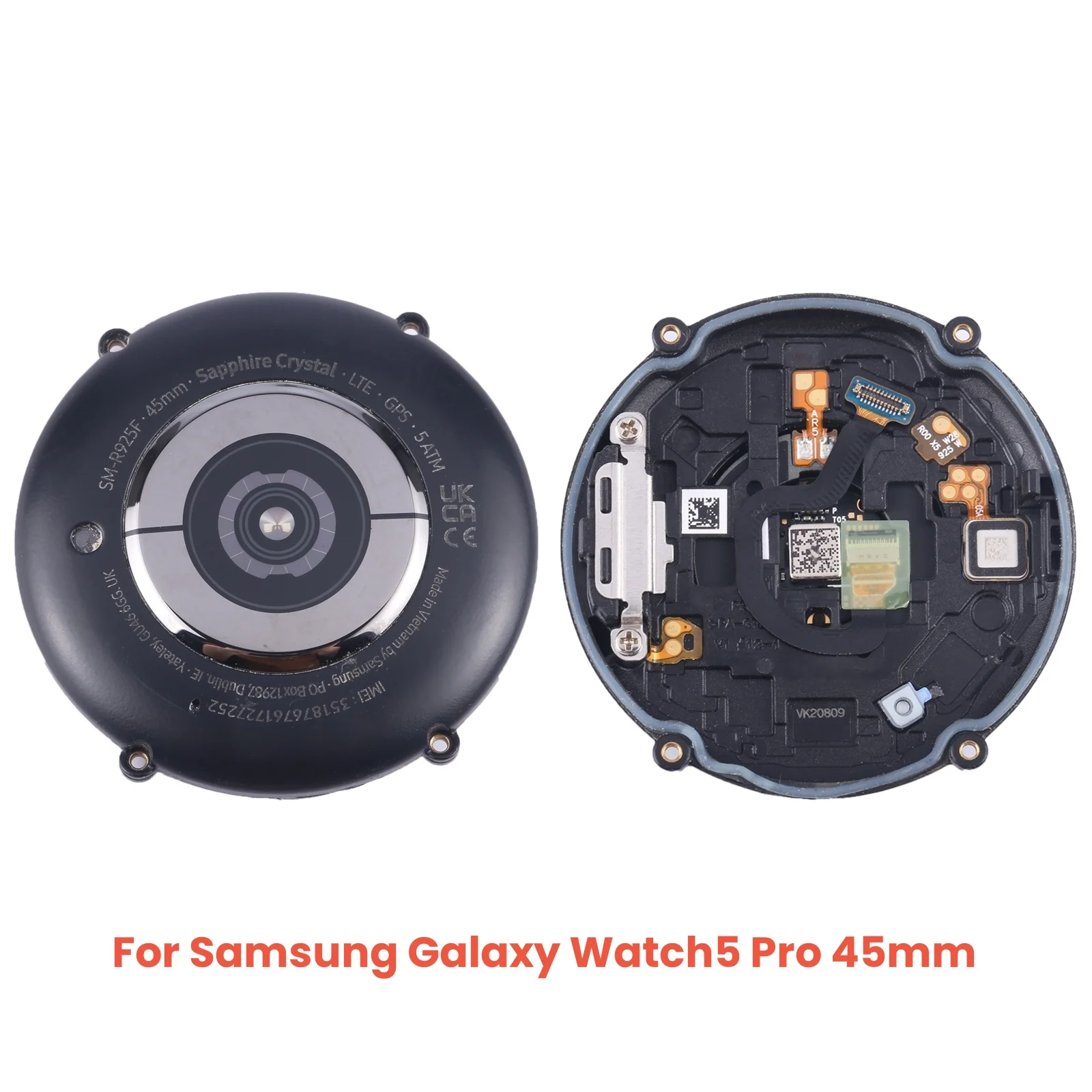 For Samsung Galaxy Watch5 Pro Back Cover Full Assembly for Samsung Galaxy Watch5 Pro 45mm SM-R920 Watch Back Cover Repair Part