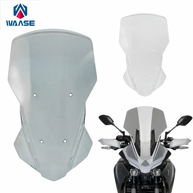 

waase For Yamaha MT-07 MT07 Tracer 700 / GT 2020 2021 2022-2025 Windscreen Windshield Wind Deflector Shield Screen Visor Glass