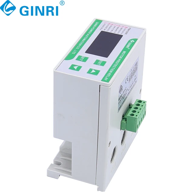 Ginri MDB-201Z Protector de sobrecarga de relé de protección de corriente trifásico montado en carril Din ajustable para motor