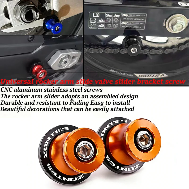 Motorcycle Accessories M8 Swingarm Spools Slider Stand Screw For Zontes Shengshi ZT310X 310T 310V ZT310R G1 125 ZT125 ZT125U