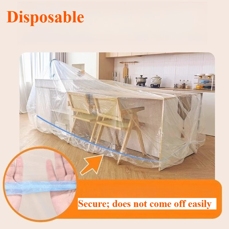 Disposable Dust Cover Plastic Furniture Protective Film For Sofa Bed Home Renovation  Waterproof Dustproof Oversized Couch Cover