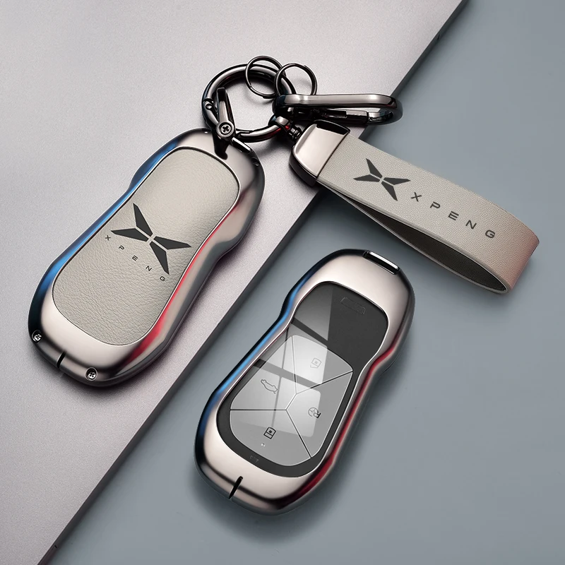 For Xpeng G6 G9 P5 P7 P7i Car Key Case Cover Xiaopeng G6 Car Keychain Protective Shell 2