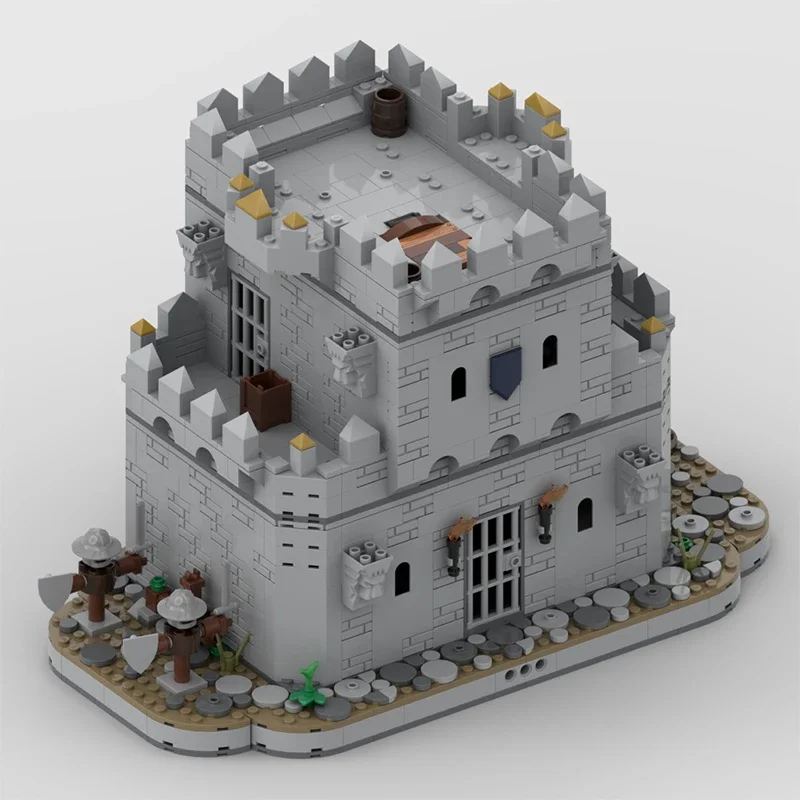 Modèle de château médiéval pour enfants, briques de construction MOC, base militaire, réfrigérant modulaire, technologie, assemblage de vacances, jouets imbibés, cadeaux