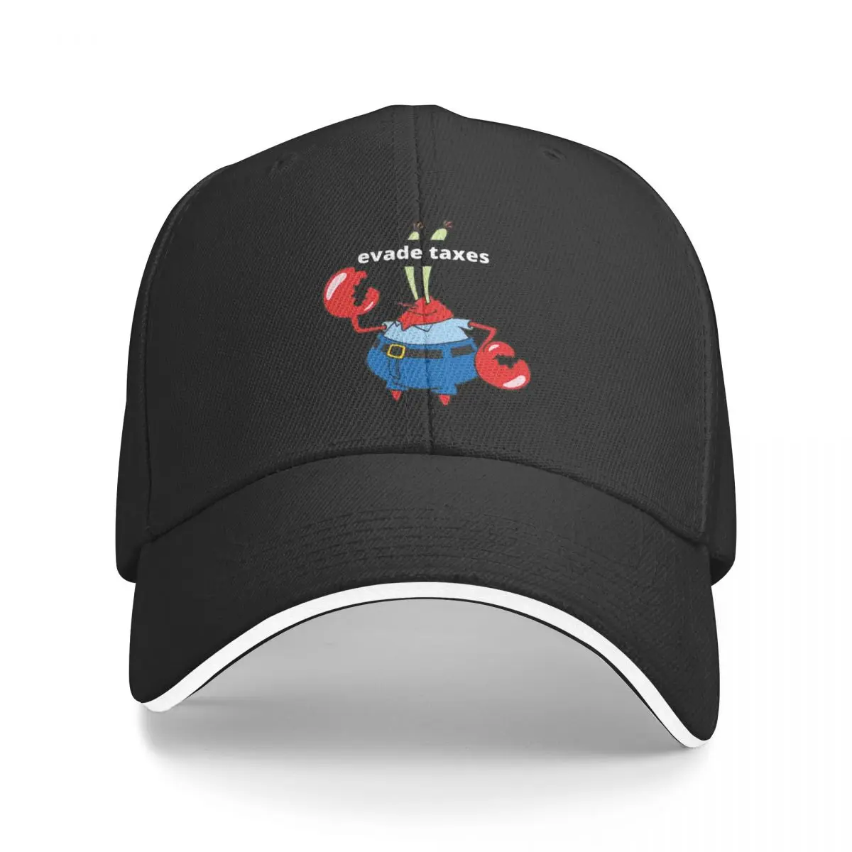 Mr. Krabs evade impuestos gorra de béisbol sombrero de bola salvaje gorra de lujo para hombres y mujeres