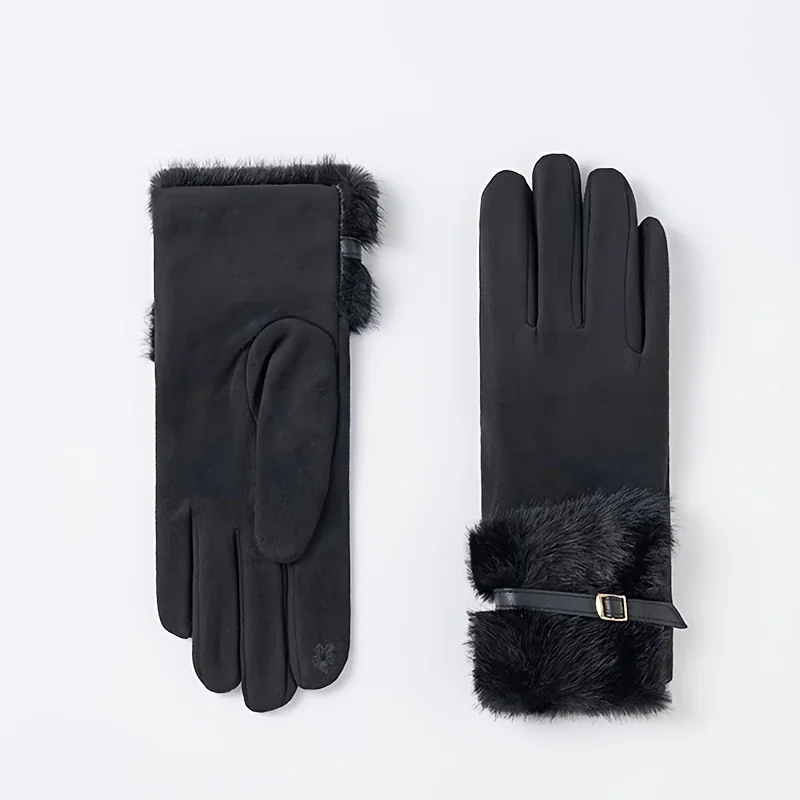 Big Mouthed Leder-Clip-Touchscreen-Handschuhe für die Winterisolierung und Wärme. Handschuhe für Outdoor-Bekleidung zum Warmhalten