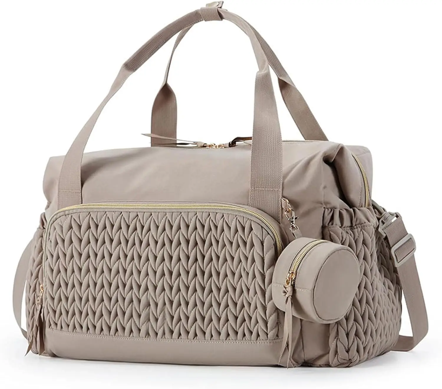 

TEMIKIDS Baby Diaper Bag Tote with Pacifier Case, Multifunction Mummy Shoulder Bag with Adjustable Straps for Travel