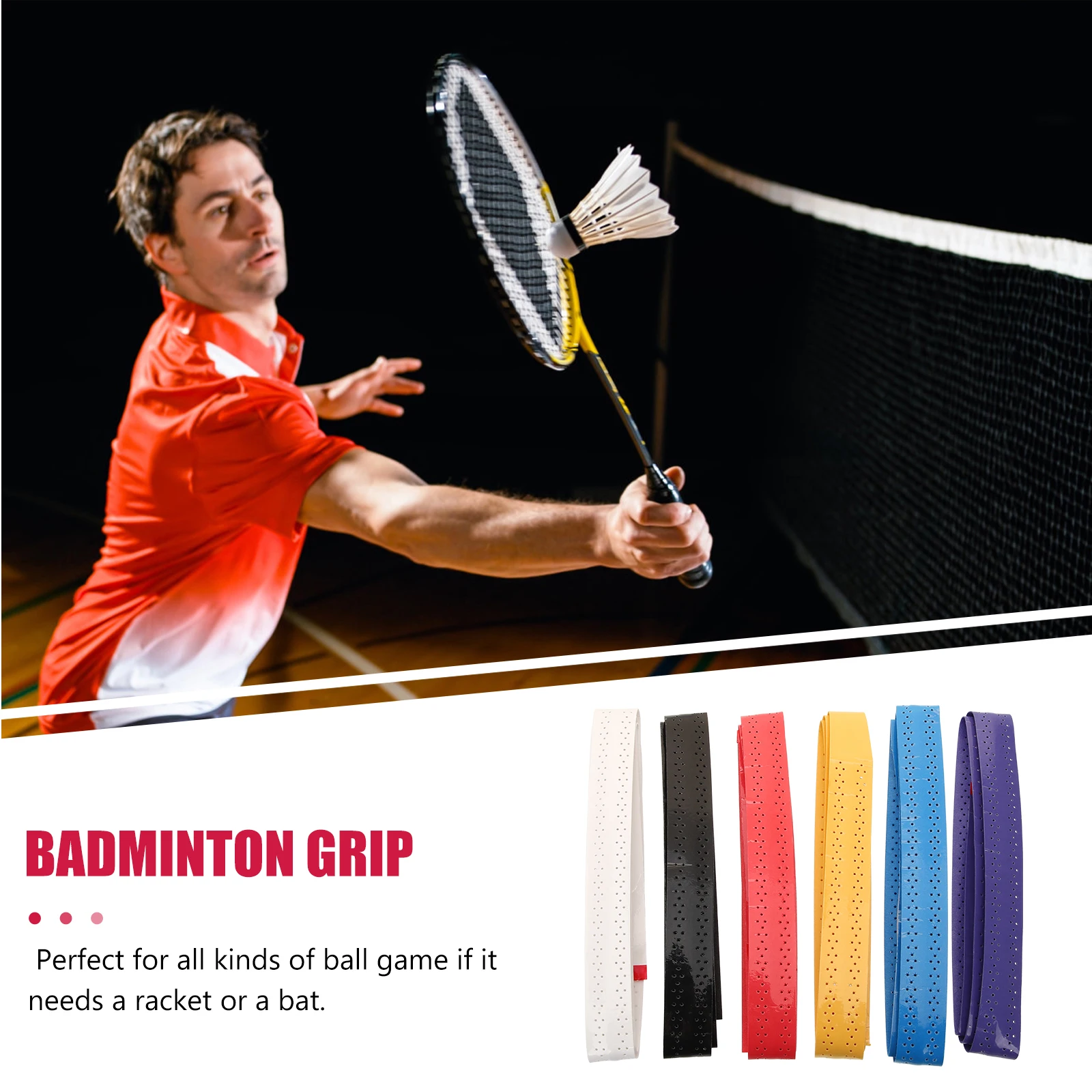 

6Pcs Sweat Absorbing Overgrip Tape Non Slip Tennis Badminton Racket Wrap Thickened Grip for Better Control Tennis Grip Tape